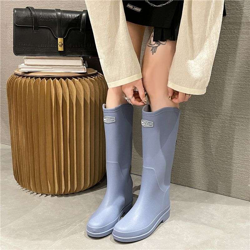 女性用もこもこ防寒レインブーツ長靴
