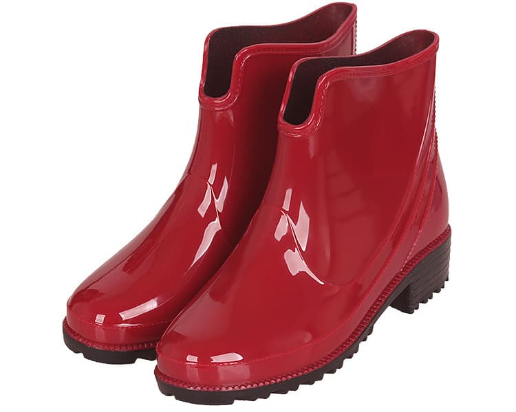 レインブーツ 艶やか光沢仕上げ ショート