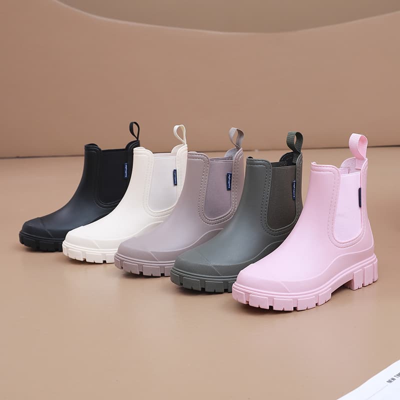 レインブーツ サイドゴア厚底　ショート
