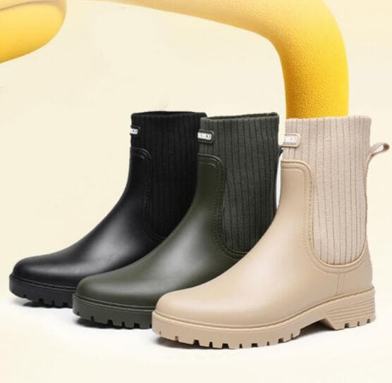 レディース ショート レインブーツ 梅雨対策 おしゃれ 防水