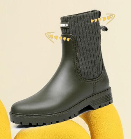 レディース ショート レインブーツ 梅雨対策 おしゃれ 防水