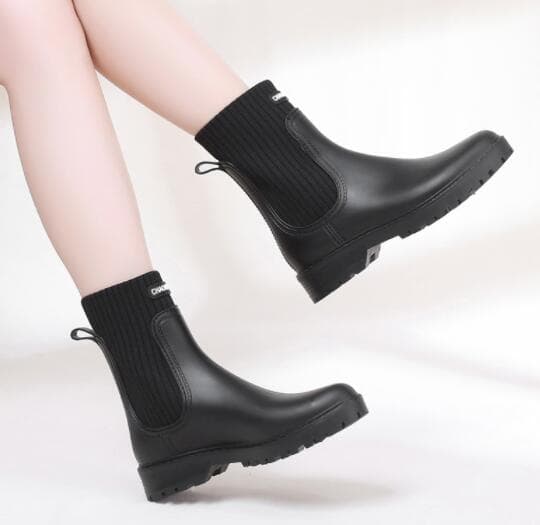 レディース ショート レインブーツ 梅雨対策 おしゃれ 防水