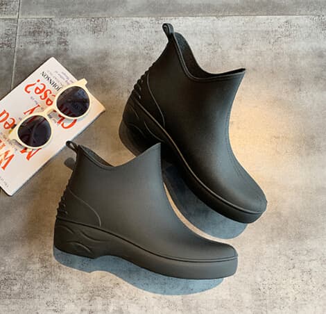 レディース ショート レインブーツ 梅雨対策 防水靴