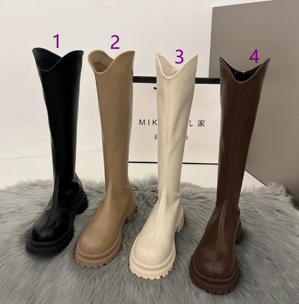 秋冬新作レインブーツ韓国風歩きやすいロング長靴