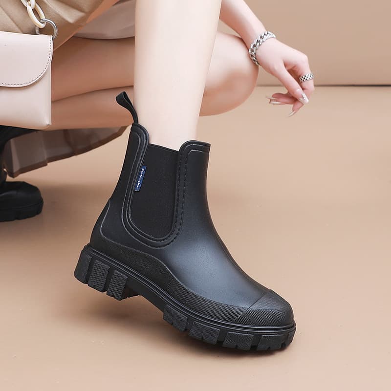 レインブーツ サイドゴア厚底　ショート