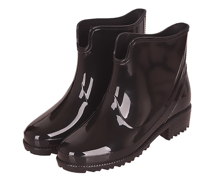 レインブーツ 艶やか光沢仕上げ ショート