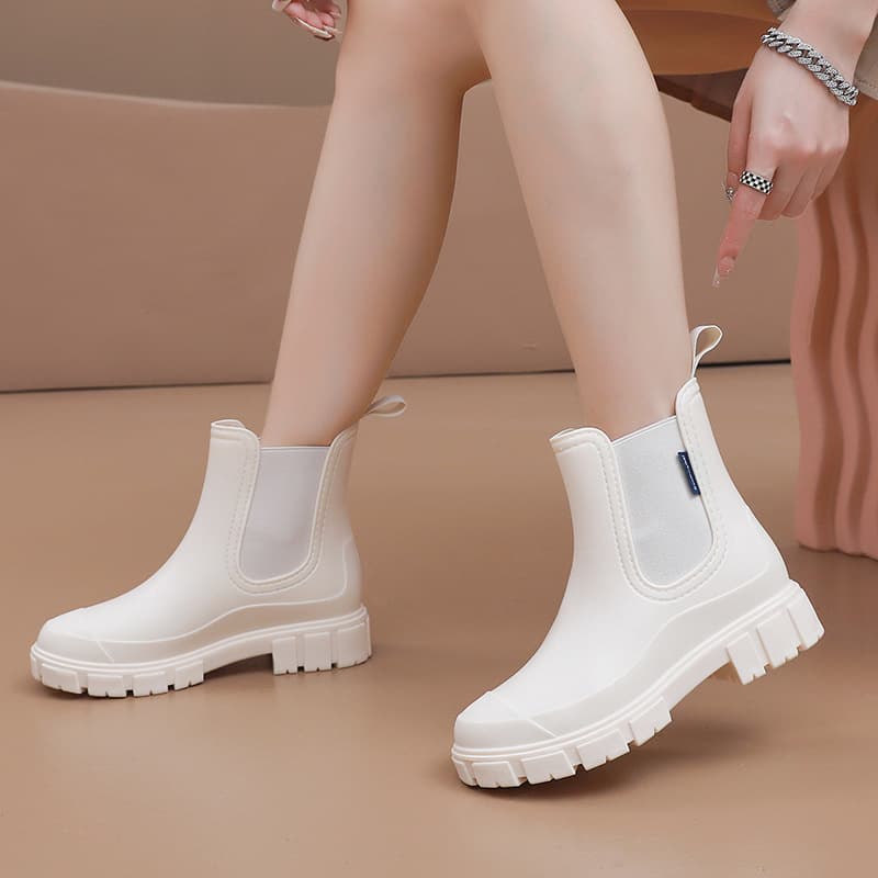 レインブーツ サイドゴア厚底　ショート