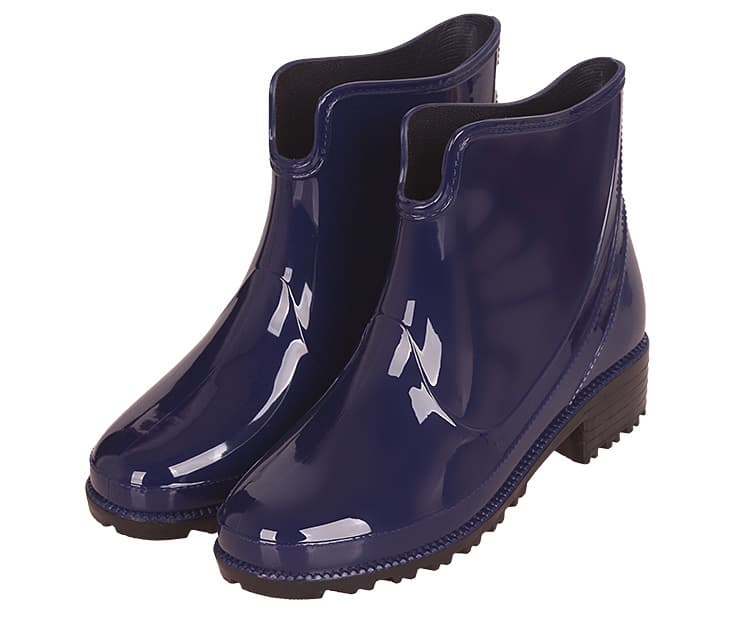 レインブーツ 艶やか光沢仕上げ ショート